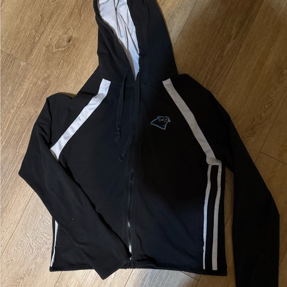 Reebok Panthers Athletic Hoodie Zip Up Lg
